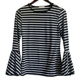 Regenbogen Top Women S Striped Flare Bell Sleeve Boho Retro Y2K Hippie‎ Rocker